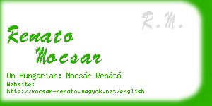 renato mocsar business card